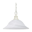 1 Light - 16 in. - Pendant - Alabaster Glass