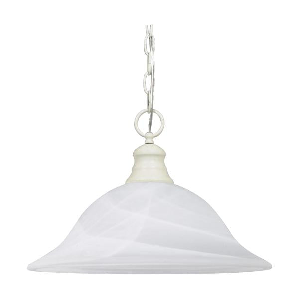 1 Light - 16 in. - Pendant - Alabaster Glass