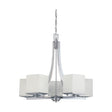 Bento - 5 Light - Chandelier with Satin White Glass