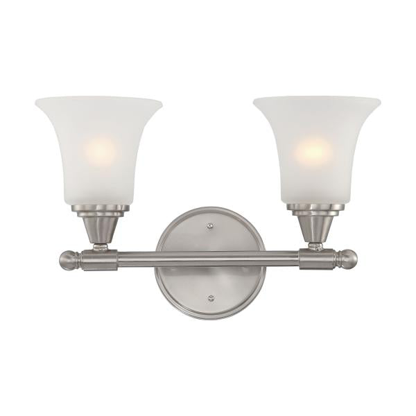 Surrey - 2 Light - Vanity Fixture with Frosted Glass