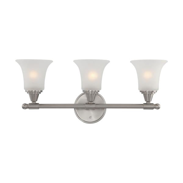 Surrey - 3 Light - Vanity Fixture with Frosted Glass