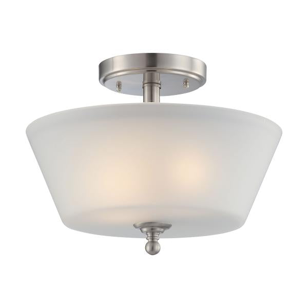 Surrey - 3 Light - Semi-Flush Fixture with Frosted Glass