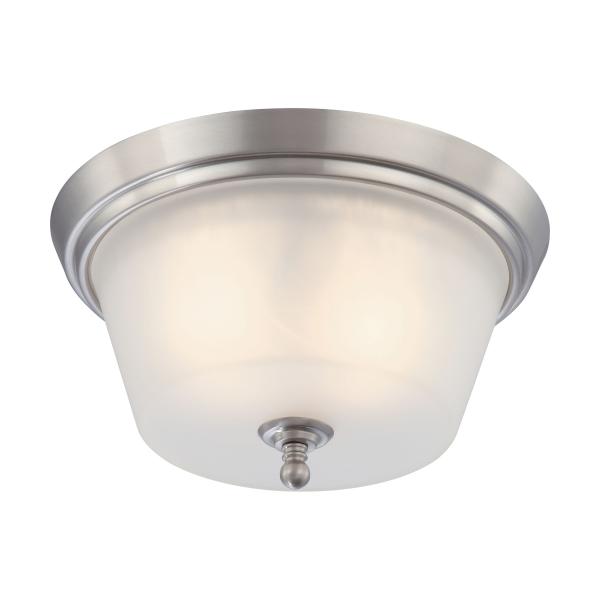 Surrey - 2 Light - Flush Dome Fixture with Frosted Glass