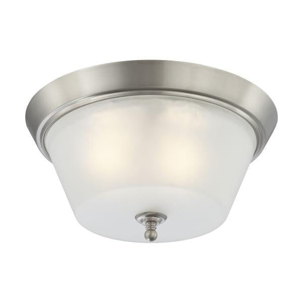 Surrey - 3 Light - Flush Dome Fixture with Frosted Glass