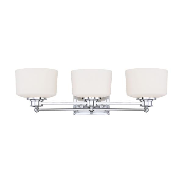 Soho - 3 Light - Vanity Fixture with Satin White Glass