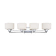 Soho - 4 Light - Vanity Fixture with Satin White Glass