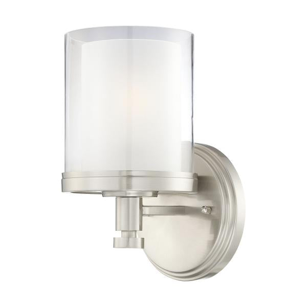 Decker - 1 Light - Vanity Fixture with Clear and Frosted Glass