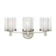 Decker - 3 Light - Vanity Fixture with Clear and Frosted Glass