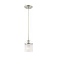 Decker - 1 Light - Mini Pendant with Clear and Frosted Glass