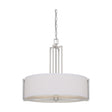 Gemini - 4 Light - Pendant with Slate Gray Fabric Shade