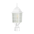 Adams - 1 Light - 17 in. - Outdoor Post with Frosted Glass