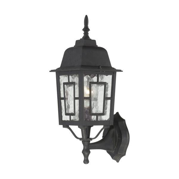 Banyan - 1 Light - 17 in. - Outdoor Wall with Clear Water Glass - Black Finish