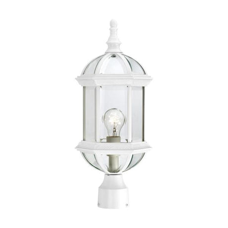 Boxwood - 1 Light - 19 in. - Outdoor Post with Clear Beveled Glass