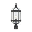 Boxwood - 1 Light - 19 in. - Outdoor Post with Clear Beveled Glass