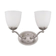 Patton - 2 Light - Vanity Fixture with Frosted Glass