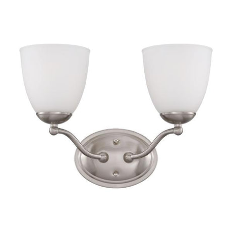 Patton - 2 Light - Vanity Fixture with Frosted Glass