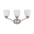 Patton - 3 Light - Vanity Fixture with Frosted Glass