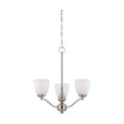 Patton - 3 Light - Chandelier (Arms Up) with Frosted Glass