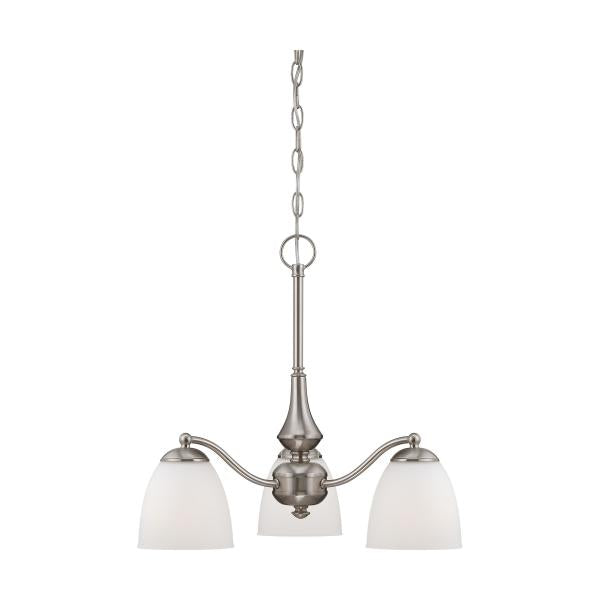 Patton - 3 Light - Chandelier (Arms Down) with Frosted Glass