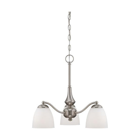 Patton - 3 Light - Chandelier (Arms Down) with Frosted Glass