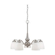 Patton - 5 Light - Chandelier (Arms Down) with Frosted Glass