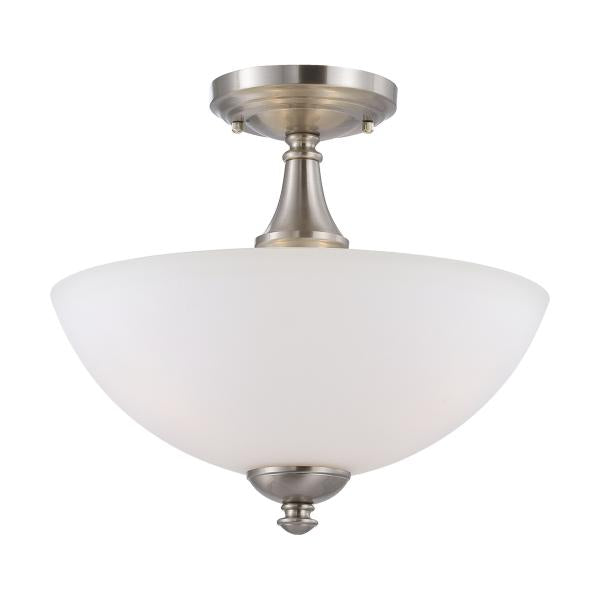 Patton - 3 Light - Semi-Flush with Frosted Glass