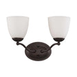 Patton - 2 Light - Vanity Fixture with Frosted Glass