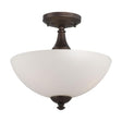 Patton - 3 Light - Semi-Flush with Frosted Glass