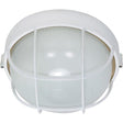 1 Light - 10 in. - Round Cage Bulk Head - Die Cast Bulk Head