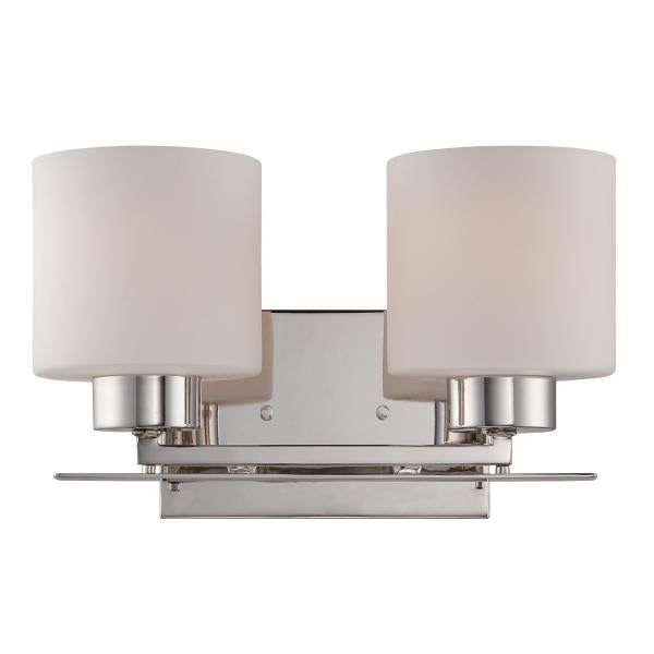 Parallel - 2 Light - Vanity Fixture with Etched Opal Glass