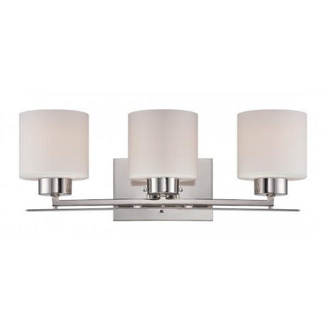 Parallel - 3 Light - Vanity Fixture with Etched Opal Glass