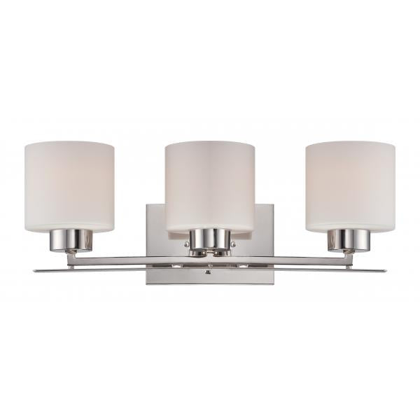 Parallel - 3 Light - Vanity Fixture with Etched Opal Glass