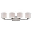 Parallel - 4 Light - Vanity Fixture with Etched Opal Glass