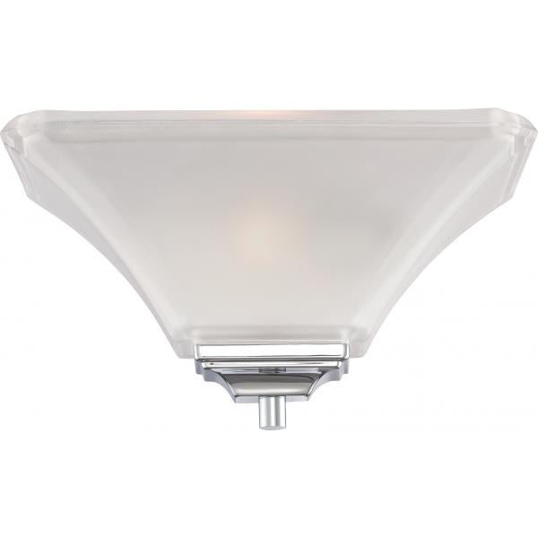 Parker - 1 Light - Wall Sconce - Polished Chrome with Sandstone Etched Glass