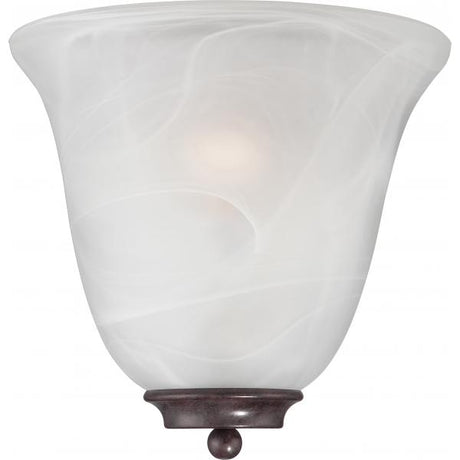 Empire - 1 Light - Wall Sconce - Old Bronze with Alabaster Glass