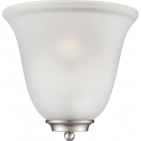 Empire - 1 Light - Wall Sconce - Brushed Nickel with Frosted Glass