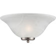 Ballerina - 1 Light - Wall Sconce - Brushed Nickel with Alabaster Glass