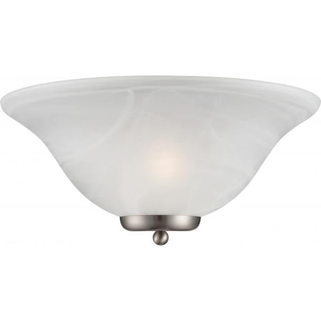 Ballerina - 1 Light - Wall Sconce - Brushed Nickel with Alabaster Glass