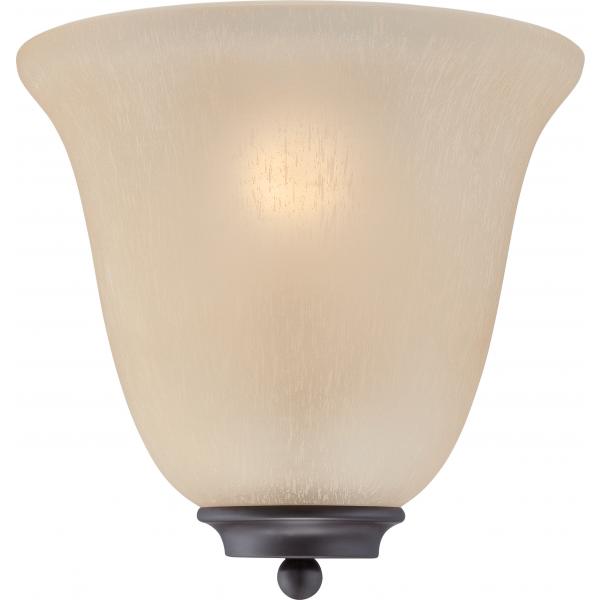 Empire - 1 Light - Wall Sconce - Mahogany Bronze with Champagne Linen Glass