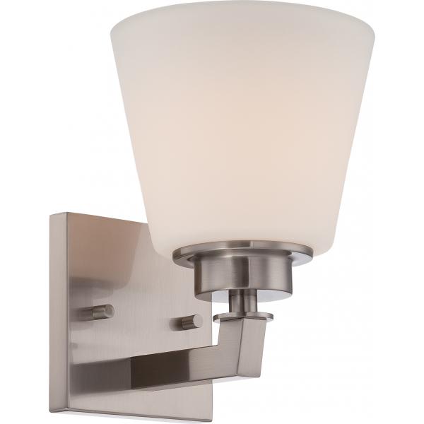 Mobili - 1 Light - Vanity Fixture with Satin White Glass