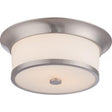 Mobili - 2 Light - Flush Fixture with Satin White Glass