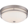 Neval - 2 Light - Flush Fixture with Satin White Glass