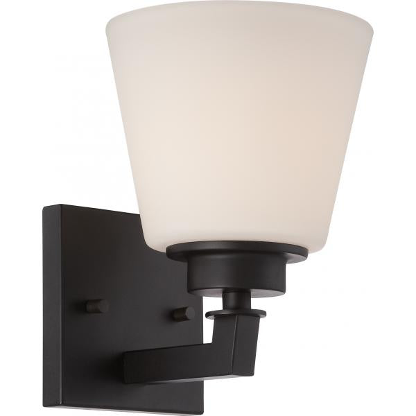 Mobili - 1 Light - Vanity Fixture with Satin White Glass