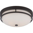 Neval - 2 Light - Flush Fixture with Satin White Glass