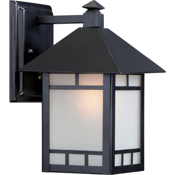 Drexel - 1 light - 7 in. - Outdoor Wall Fixture with Frosted Seed Glass