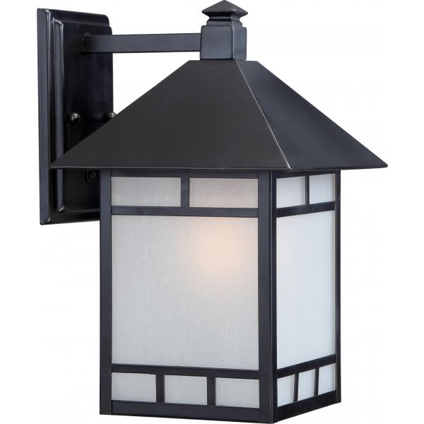 Drexel - 1 light - 9 in. - Outdoor Wall Fixture with Frosted Seed Glass