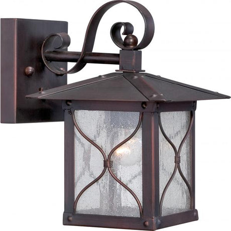 Vega - 1 light - 6.5 in. - Outdoor Wall Fixture with Clear Seed Glass