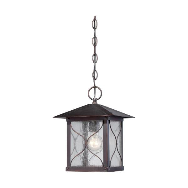 Vega - 1 light - Outdoor Hanging Fixture with Clear Seed Glass