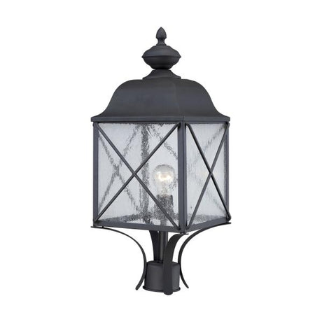 Wingate - 1 light - Outdoor Post Fixture with Clear Seed Glass