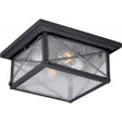 Wingate - 2 light - Outdoor Flush Fixture with Clear Seed Glass